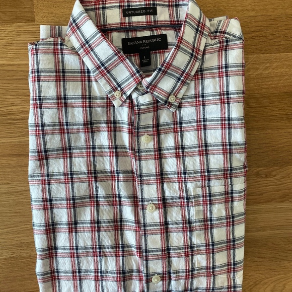 Banana Republic Other - Banana Republic Slim Fit, Untucked Oxford Shirt